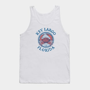 Key Largo, Florida, with Stone Crab on Windrose Tank Top